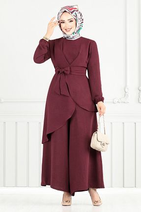ست بالاتنه و پائین تنه قهوه ای زنانه بافتنی ModaMerve - کد 944399793