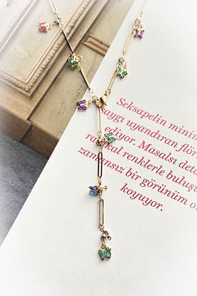 گردنبند استیل ( فولاد ) رنگی زنانه استیل (فولاد) roshel - کد 944243828
