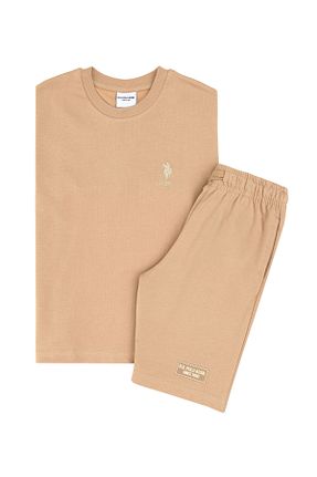 ست بالاتنه و پائین تنه بژ بچه گانه بافتنی U.S. Polo Assn. - کد 944436280