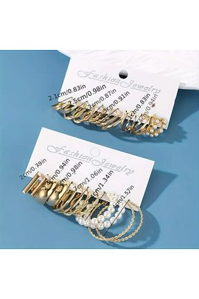 گوشواره جواهر زرد مروارید Perry Accesories - کد 944320226