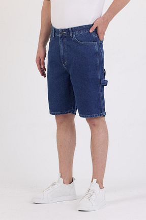 شلوارک و برمودا آبی مردانه فاق بلند DAMGA JEANS - کد 944336663