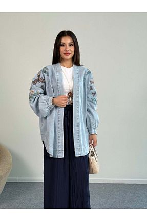 کت آبی زنانه اورسایز Hatun Atila - کد 944375278