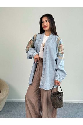 کت آبی زنانه اورسایز Hatun Atila - کد 944375333