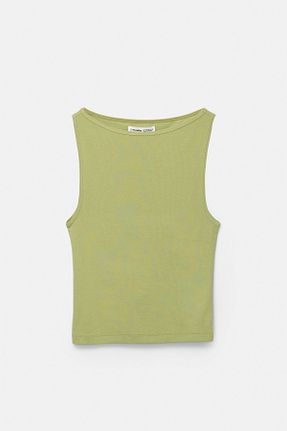 بلوز سبز زنانه ساده Pull & Bear - کد 944407712