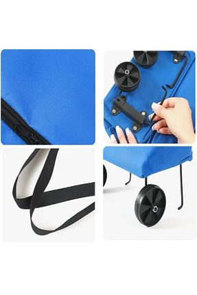 کیف و سبد چرخدار خرید آبی harry - کد 944541769