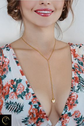 گردنبند جواهر زرد زنانه استیل ضد زنگ xtaki - کد 944450078
