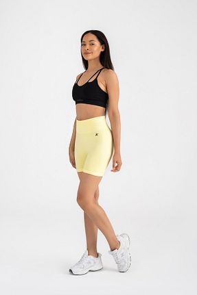 شوارک اسپرت زرد زنانه فاق بلند GYMXPRO - کد 944571915