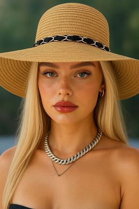 کلاه قهوه ای زنانه حصیر Goldmine - کد 944624929