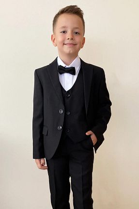 اسموکین مشکی بچه گانه بافتنی Zaziko Kids - کد 880632886