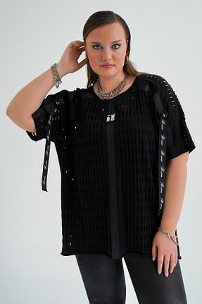 تیشرت مشکی زنانه رگولار b-one fashion - کد 944700273