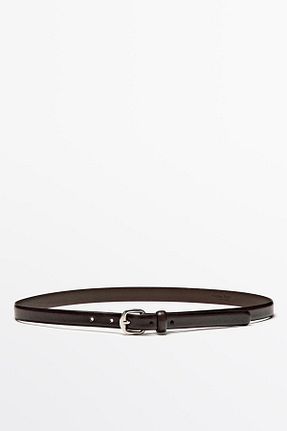 کمربند قهوه ای زنانه چرم خالص Massimo Dutti - کد 944703424