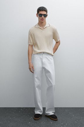 تیشرت بژ مردانه رگولار Massimo Dutti - کد 944707091