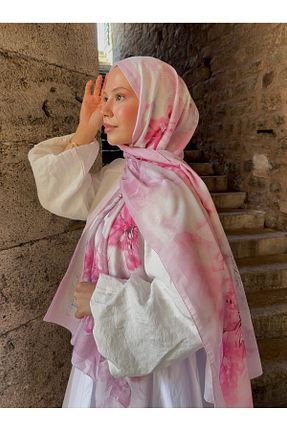 شال بژ زنانه پنبه ای Mira İpek - کد 944739275
