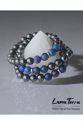 دستبند جواهر طوسی زنانه سنگ طبیعی Lunaterra - کد 944738938