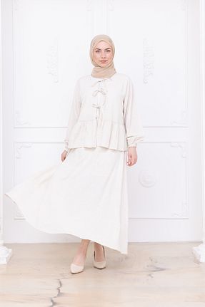 ست بالاتنه و پائین تنه حجاب بژ زنانه رگولار SiSorti Moda - کد 944739540