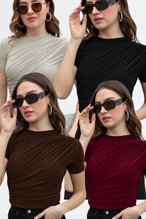 بلوز رنگی زنانه ساده VODENS - کد 944785461