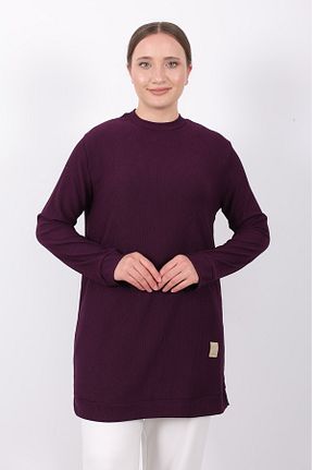 تونیک حجاب بنفش زنانه ویسکون Linvey - کد 944800995