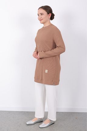 تونیک حجاب بژ زنانه ویسکون Linvey - کد 944802661