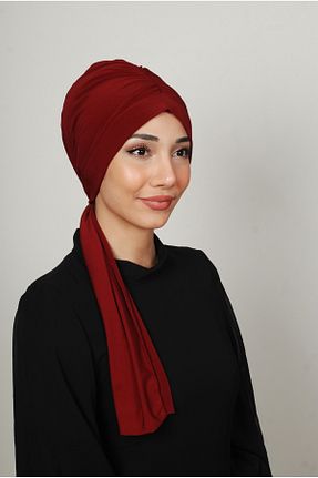 روسری زرشکی 70 * 180 Yasmin S