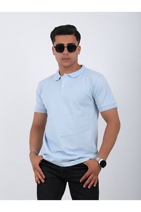 پولوشرت آبی مردانه بافت Pientro - کد 944814380