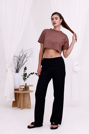شلوار مشکی زنانه بافتنی LA PANTE - کد 944821262