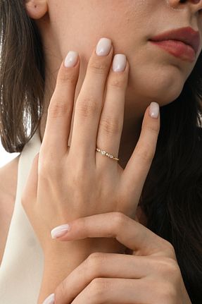 انگشتر نقره طلائی زنانه زیرکن Söğütlü Silver - کد 944877765
