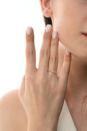 انگشتر نقره طلائی زنانه زیرکن Söğütlü Silver - کد 944877567