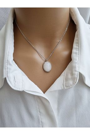 گردنبند استیل ( فولاد ) طوسی زنانه استیل (فولاد) Peki Takı ve Tasarım Aksesuar - کد 945036192