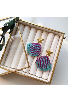 گوشواره جواهر رنگی اکریلیک Alice İsstanbul - کد 945035122