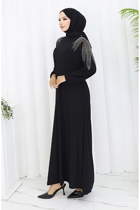 لباس مجلسی حجاب مشکی زنانه یقه ایستاده sefamerve - کد 945299845