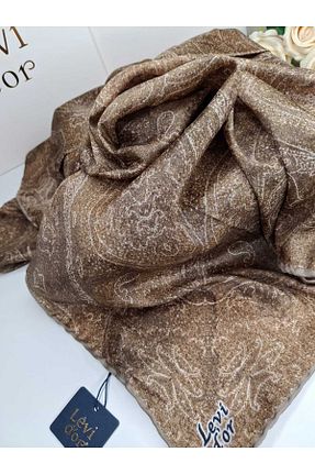 روسری نارنجی پلی استر Levidor - کد 945114406
