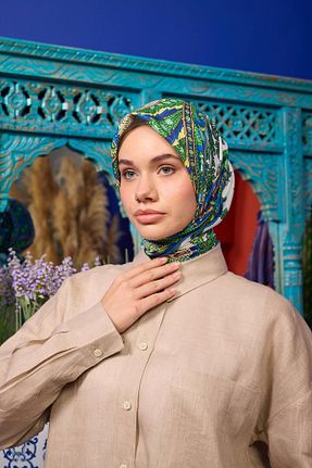 روسری طوسی پنبه ای İpekhan - کد 859185162