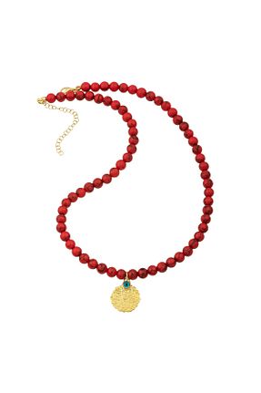 گردنبند نقره زرد زنانه 925 عیار Adieu Silver - کد 945190040