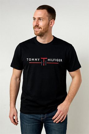 تیشرت رنگی مردانه یقه دوچرخه Tommy - کد 945682612
