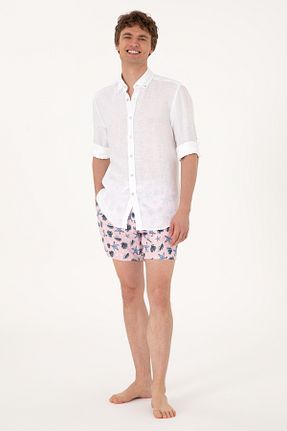 شلوارک ساحلی صورتی مردانه پلی استر U.S. Polo Assn. - کد 945452865