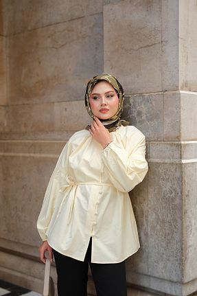 پیراهن حجاب زرد زنانه رگولار LOCCO - کد 945272321