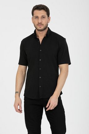 پیراهن مشکی مردانه اسلیم فیت Klothy - کد 945353820