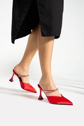 کفش مجلسی قرمز زنانه چرم مصنوعی ŞAHİKA - کد 945360646