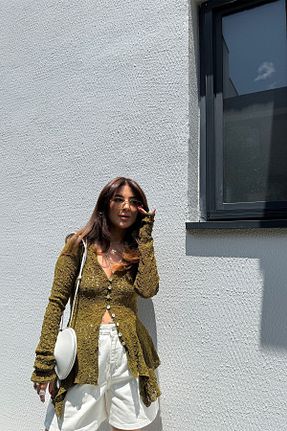 رویه خاکی زنانه بافتنی Özge Özgenç - کد 945551405