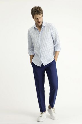 پیراهن آبی مردانه رگولار Kiğılı - کد 849764473