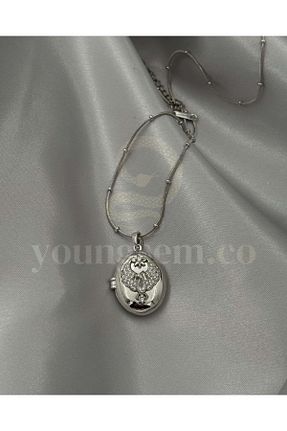 گردنبند استیل ( فولاد ) طوسی زنانه استیل ضد زنگ youngsem - کد 943969676