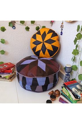 پوف و نیمکت قهوه ای 60 x 27 Ottoman Pouffe - کد 726302414