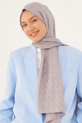 شال طوسی زنانه پنبه پلی استر MİRSOY SCARF - کد 845539511