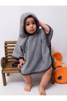 حوله پالتوئی نوزاد و کودک طوسی بچه گانه پنبه ای Damla - کد 936749138