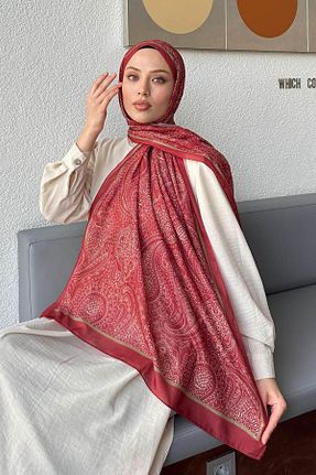 شال زرشکی زنانه lamelif - کد 931241386