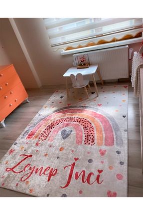 فرش بچه گانه سفید پلی استر Kalimera Home - کد 801440222