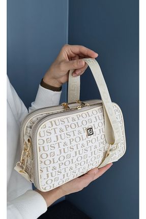 کیف پستچی بژ زنانه چرم مصنوعی Just Polo - کد 729758313