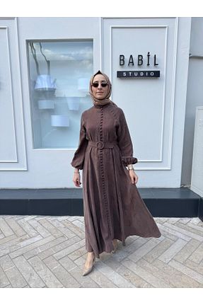 لباس حجاب قهوه ای زنانه رگولار TERZİ DÜKKANI - کد 927969733