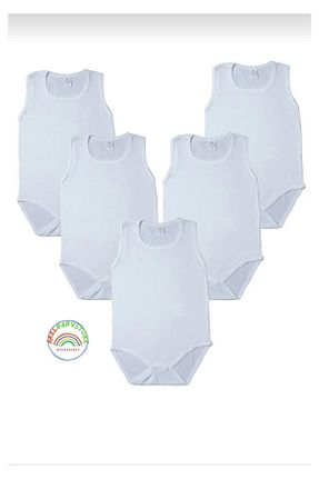 بادی و سرهمی نوزادی سفید بچه گانه پنبه ای ARELSTORE - کد 446669611