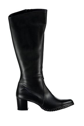 چکمه مشکی زنانه چرم مصنوعی Fox Shoes - کد 1104443